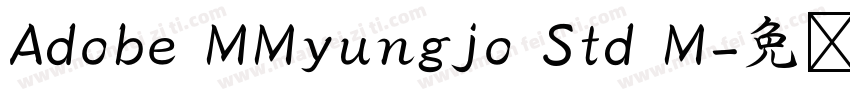 Adobe MMyungjo Std M字体转换